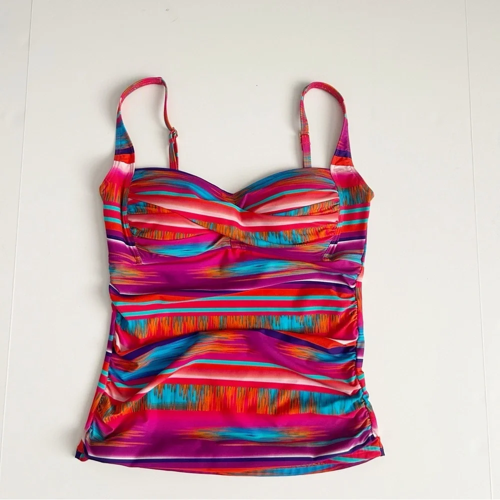 La Blanca Multicolor Tankini | Size 6